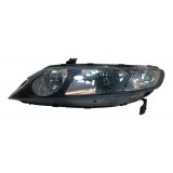 Farol Honda New Civic Mascara Negra Esquerdo 2007 A 2011